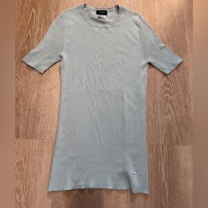 Akris Seamless Rib Short-Sleeve Sweater Silk Size 10